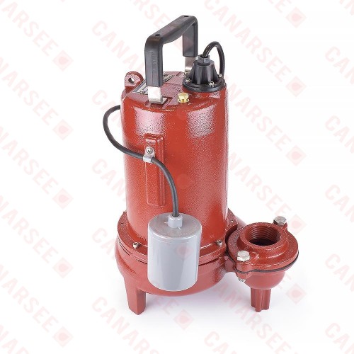 Automatic Sewage Pump w/ Wide Angle Float Switch, 3/4HP, 25' cord, 208/230V
