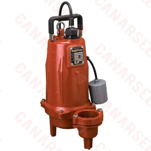 Automatic Sewage Pump w/ Wide Angle Float Switch, 25'' cord, 1 1/2 HP, 3" Discharge, 208/230V