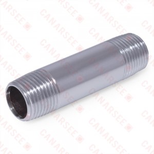 1/2” x 3” Brass Pipe Nipple, Chrome Plated, LF