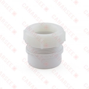 1-1/2" x 1-1/4" PVC DWV Male Trap Adapter w/ Plastic Nut (Spigot x Tubular Slip)