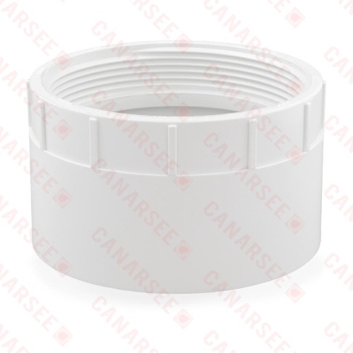 4" PVC DWV Cleanout Adapter (Hub) w/ Plug