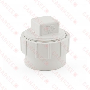 2" PVC DWV Cleanout Adapter (Spigot) w/ Plug