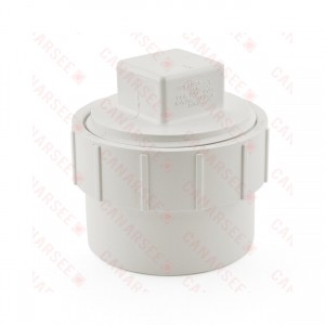 3" PVC DWV Cleanout Adapter (Spigot) w/ Plug