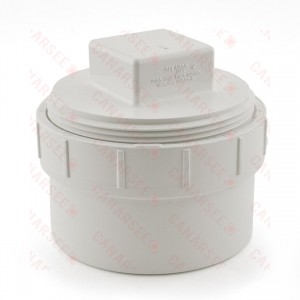 4" PVC DWV Cleanout Adapter (Spigot) w/ Plug