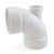 4" PVC DWV 90° Elbow w/ 2" Low Heel Inlet