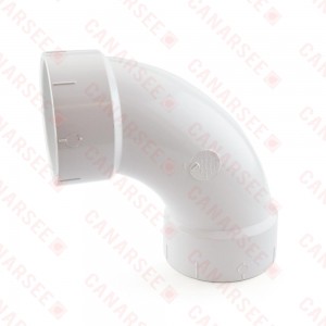 3" PVC DWV 90° Long Turn Elbow