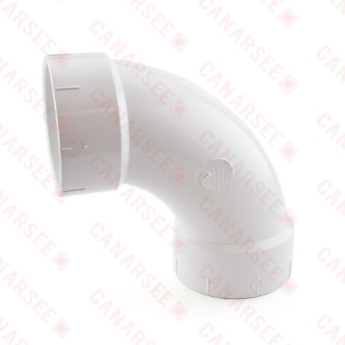 3" PVC DWV 90° Long Turn Elbow