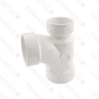 2" x 1-1/2" x 2" PVC DWV Sanitary Tee
