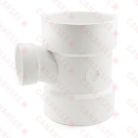 4" x 4" x 2" PVC DWV Sanitary Tee