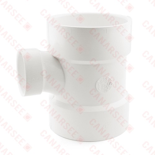 4" x 4" x 2" PVC DWV Sanitary Tee