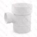 4" x 4" x 2" PVC DWV Sanitary Street Tee (Spigot x Socket x Socket)