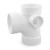 4" PVC DWV Sanitary Tee w/ 2" Right Side Inlet