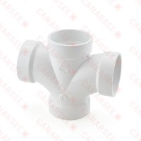 2" PVC DWV Double Sanitary Tee