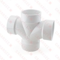 3" PVC DWV Double Sanitary Tee