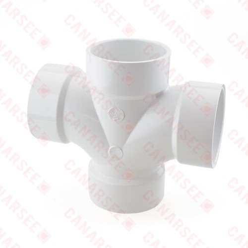 3" PVC DWV Double Sanitary Tee