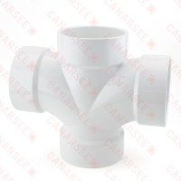 4" PVC DWV Double Sanitary Tee
