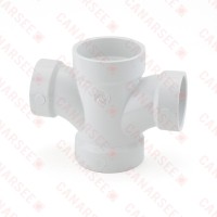 2" x 1-1/2" PVC DWV Double Sanitary Tee