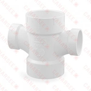 3" x 2" PVC DWV Double Sanitary Tee