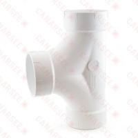 4" PVC DWV 2-Way Cleanout Tee