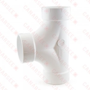 4" PVC DWV 2-Way Cleanout Tee