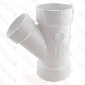 4" x 4" x 3" PVC DWV Wye