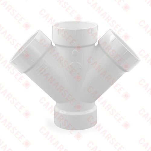 4" PVC DWV Double Wye