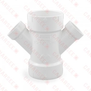 3" x 1-1/2" PVC DWV Double Wye