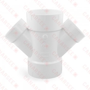 6" x 4" PVC DWV Double Wye