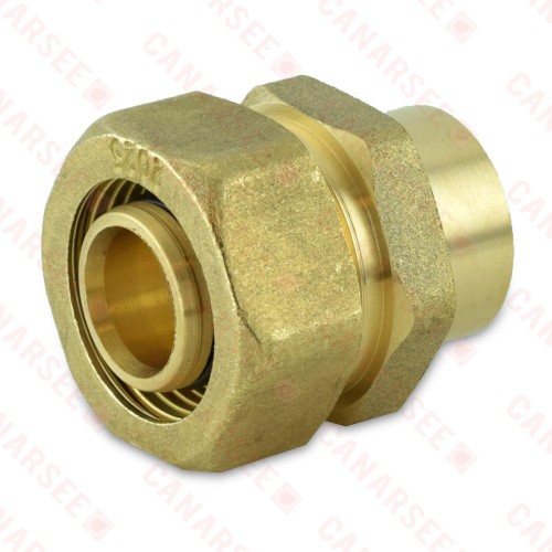 3/4" PEX-AL-PEX Compression x 3/4" Female Sweat Adapter