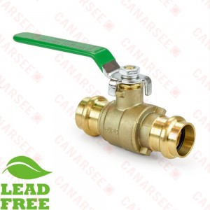 3/4” Press Brass Ball Valve, Full Port (Lead-Free) 