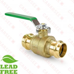 1” Press Brass Ball Valve, Full Port (Lead-Free) 
