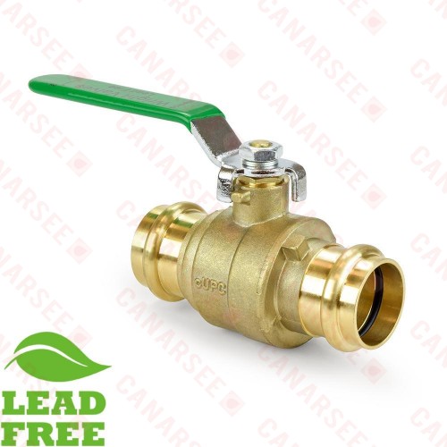 1” Press Brass Ball Valve, Full Port (Lead-Free) 