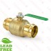 2” Press Brass Ball Valve, Full Port (Lead-Free)