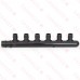 6-Branch PEX-A Expansion (F1960) Poly-Alloy Manifold, 1/2" Ports x 3/4" Inlet, Closed-Style, Lead-Free