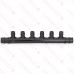 6-Branch PEX-A Expansion (F1960) Poly-Alloy Manifold, 1/2" Ports x 3/4" Inlet/Outlet, Open-Style, Lead-Free