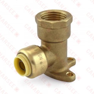 3/8" Push To Connect x 1/2" FNPT Drop Ear Elbow, Lead-Free