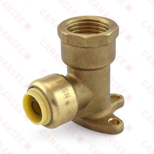 3/8" Push To Connect x 1/2" FNPT Drop Ear Elbow, Lead-Free 3/8" Push To Connect x 1/2" FNPT Drop Ear Elbow, Lead-Free
