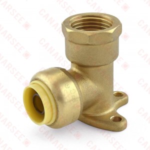 1/2" Push To Connect x 1/2" FNPT Drop Ear Elbow, Lead-Free