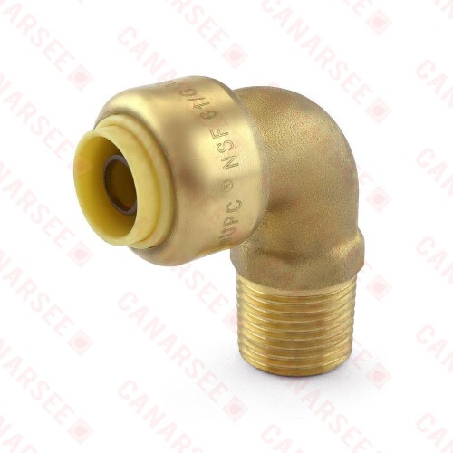 3/8" Push To Connect x 3/8" MNPT Elbow, Lead-Free