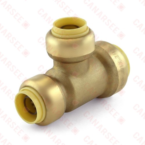3/4" x 1/2" x 1/2" Push To Connect Reducing Tee, Lead-Free