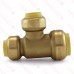 3/4" x 1/2" x 1/2" Push To Connect Reducing Tee, Lead-Free