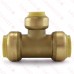3/4" x 3/4" x 1/2" Push To Connect Reducing Tee, Lead-Free