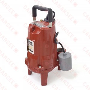 Automatic ProVore Residential Grinder Pump w/ Wide Angle Float Switch, 1HP, 25' cord, 115V