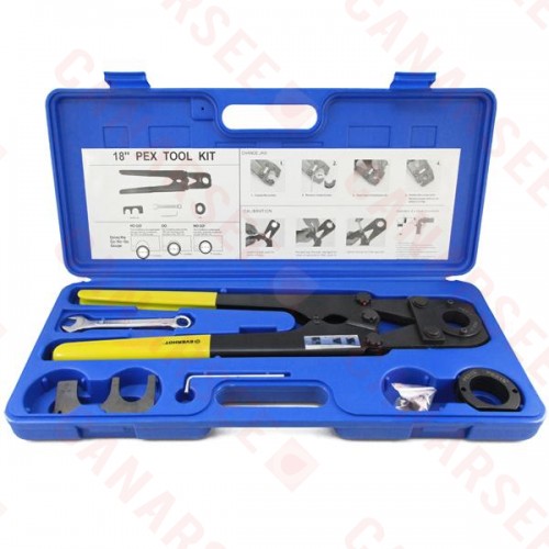 Everhot PXT3203 PEX Crimp Tool Kit for sizes 1" and 1-1/4"