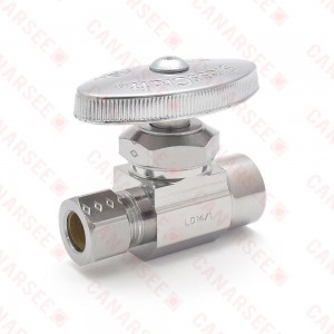 1/2” Sweat x 3/8” OD Compression Straight Stop Valve (Multi-Turn), Lead-Free