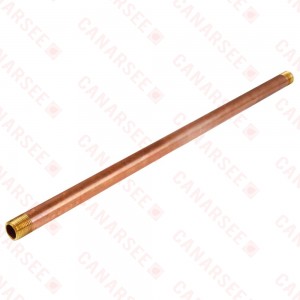 1/2" x 20" Brass Pipe Nipple