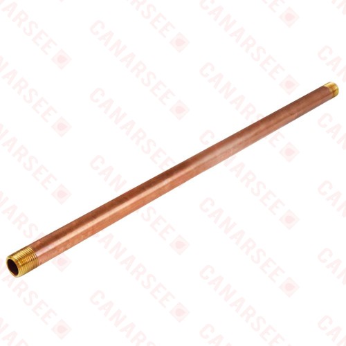 1/2" x 20" Brass Pipe Nipple