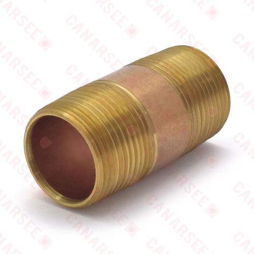 1” x 2-1/2” Brass Pipe Nipple