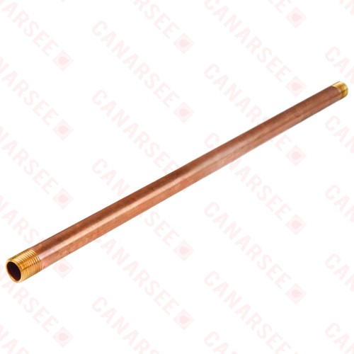 1" x 18" Brass Pipe Nipple