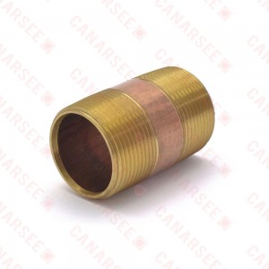 1-1/4” x 2-1/2” Brass Pipe Nipple